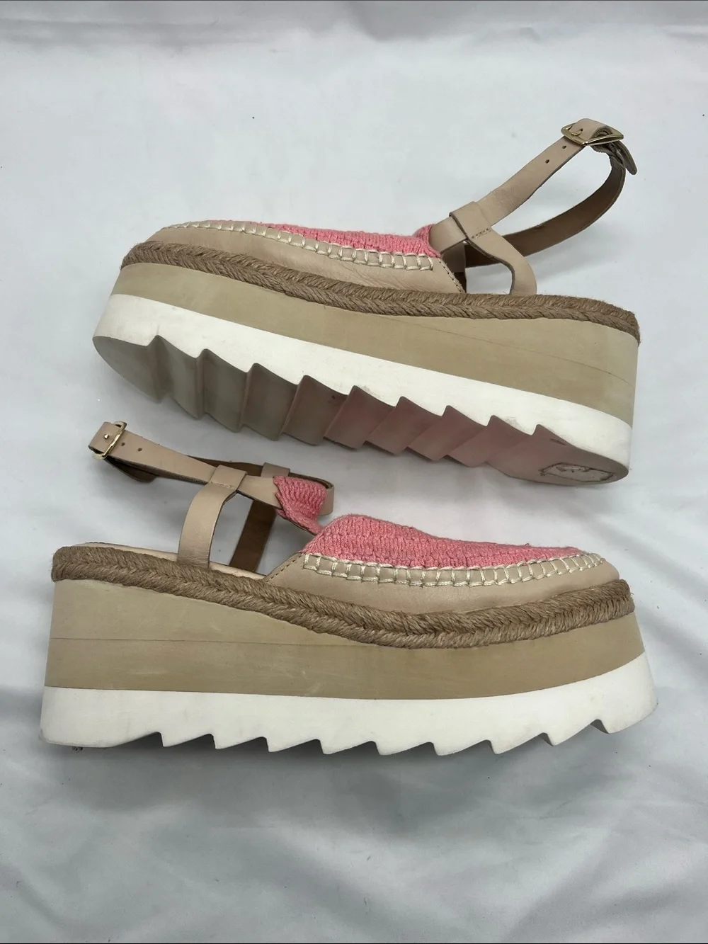 Free People Morning in Mykonos Espadrille Pink Platform Sandals